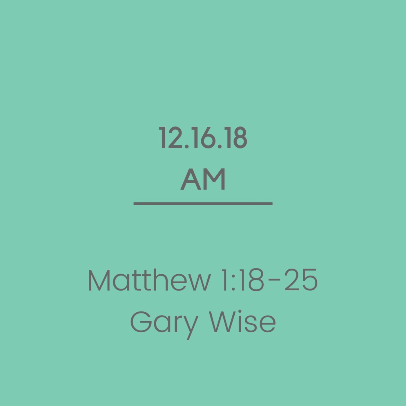 Matthew 1:18-25