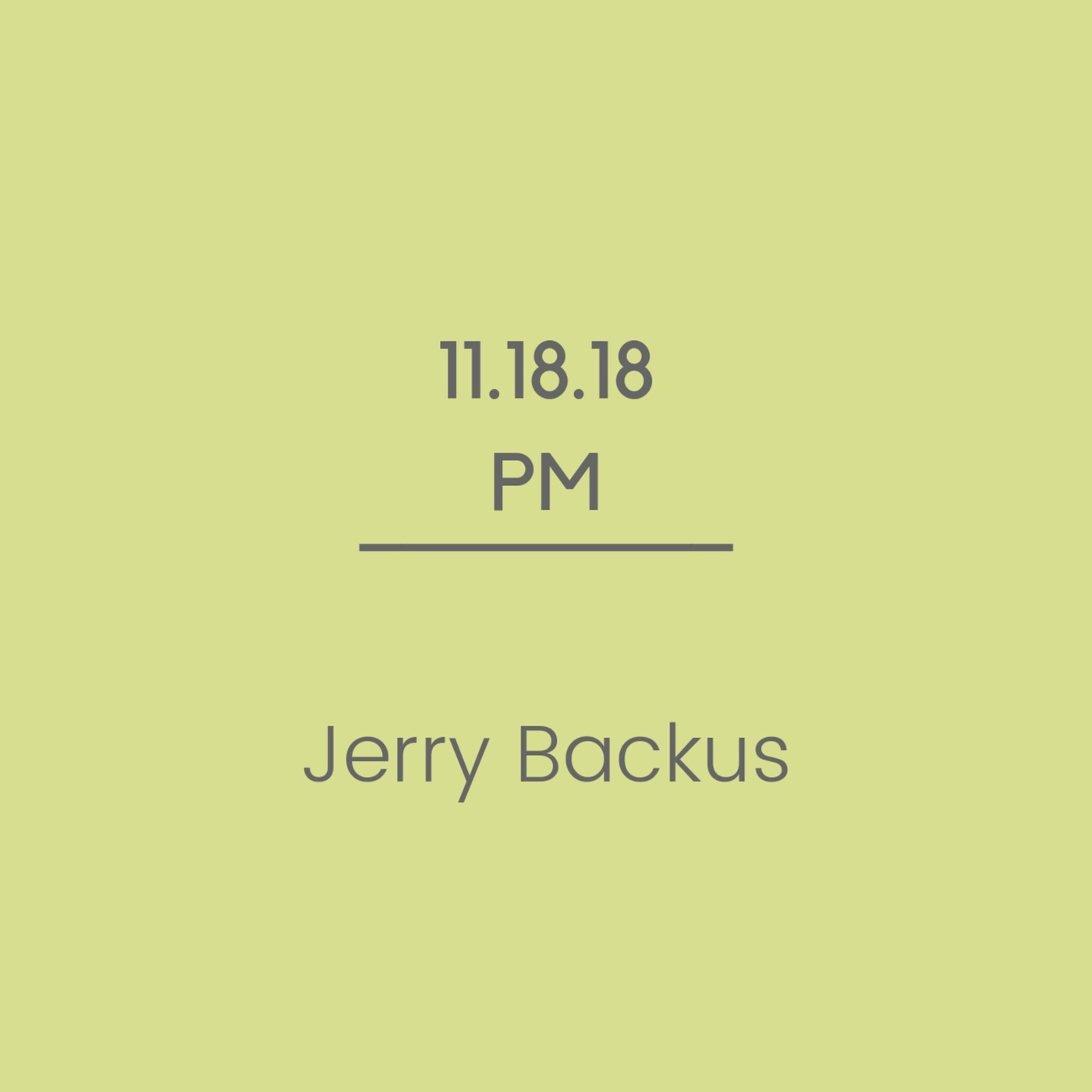 November 18 PM