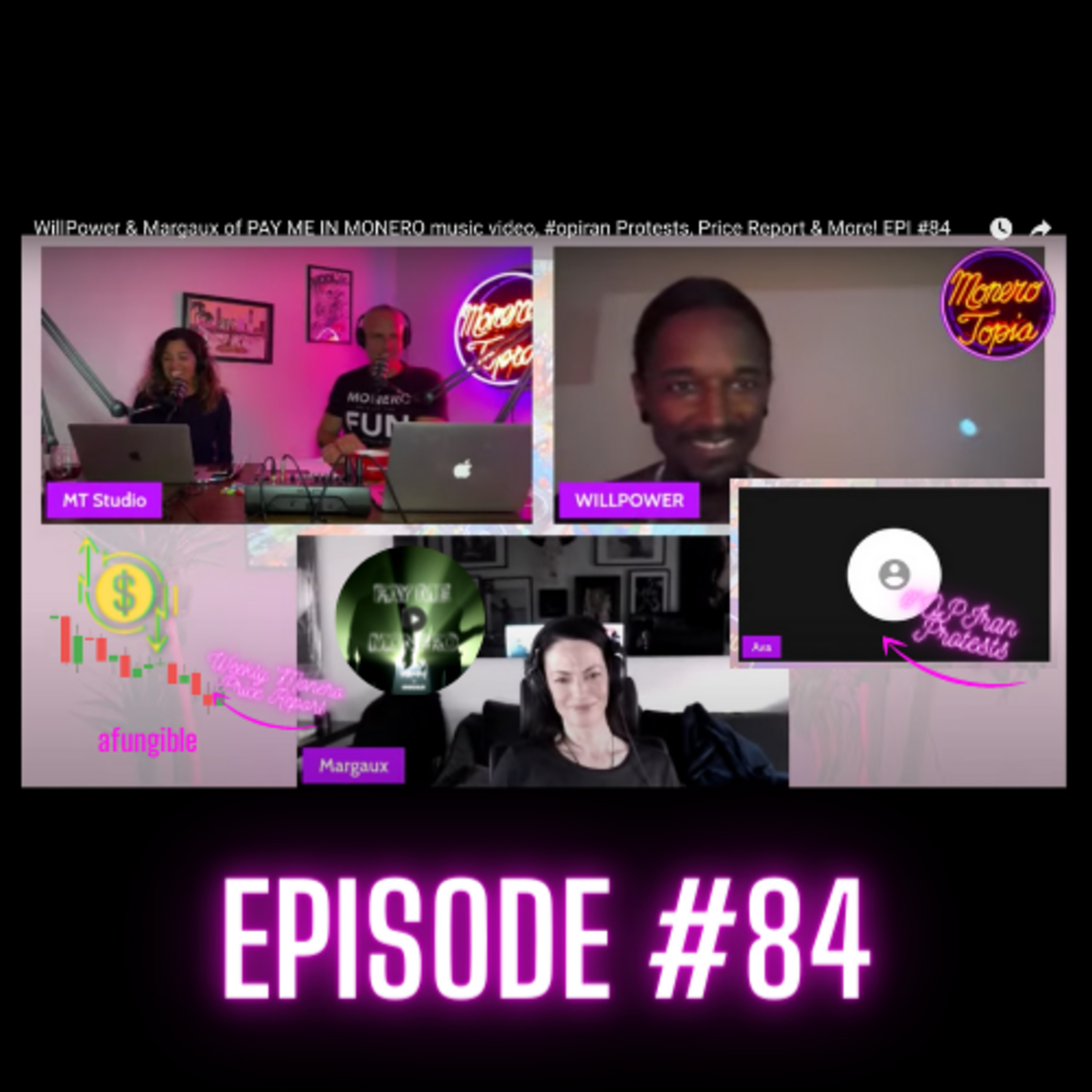 WillPower & Margaux of PAY ME IN MONERO music video, #opiran Protests, Price Report & More! EPI #84