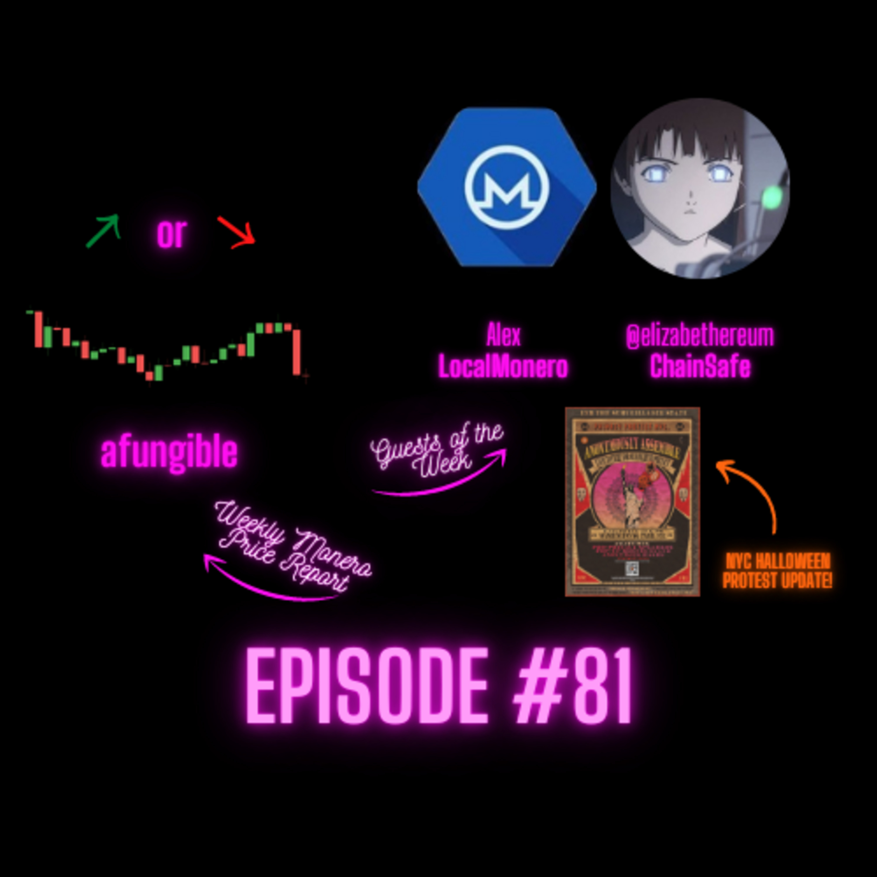 Special guests Elizabeth on XMR-ETH swaps & Alex of Local Monero + Weekly XMR Price Report! Epi#81