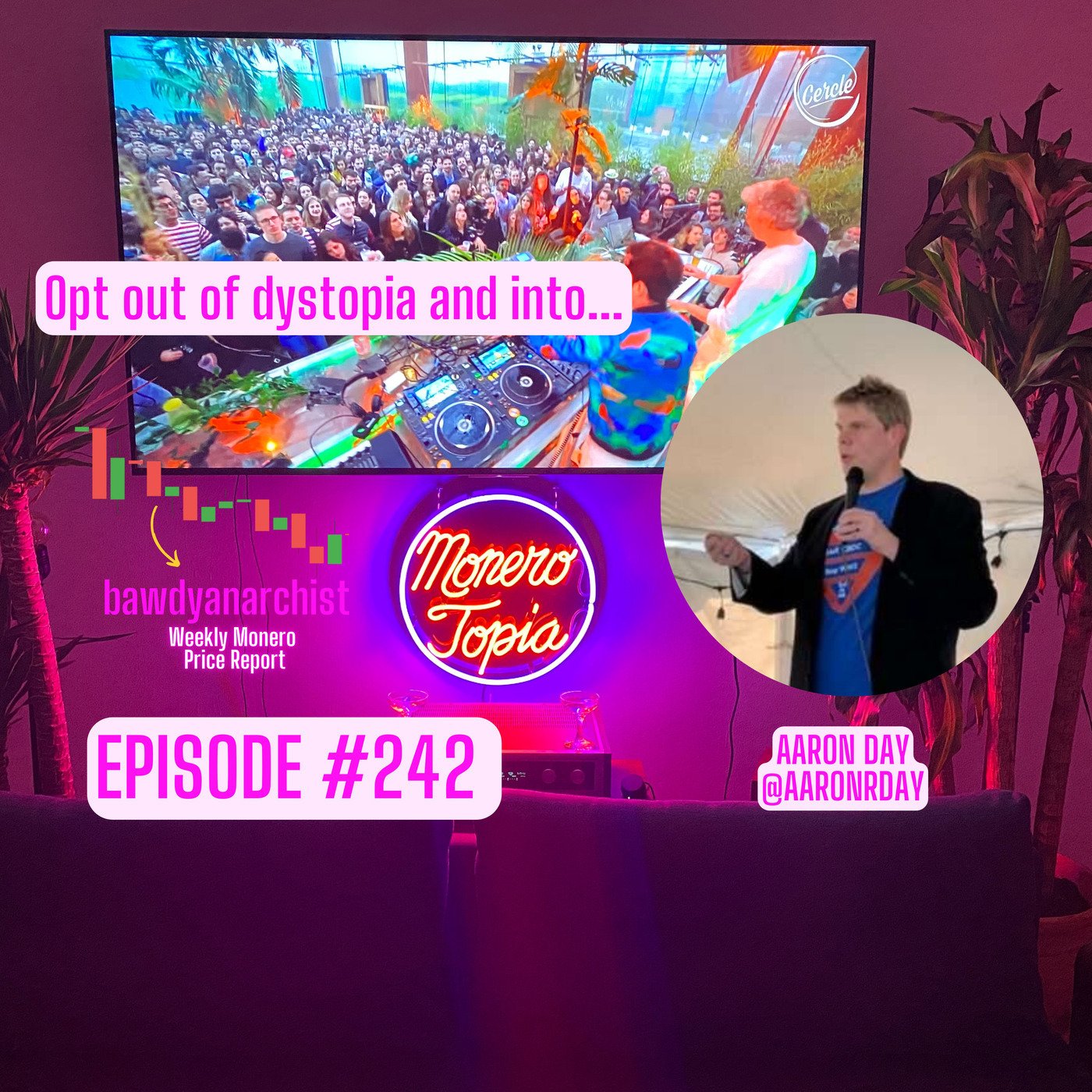 MoneroTopia26 speaker Aaron Day + Price, News of the week & More! | EPI 242
