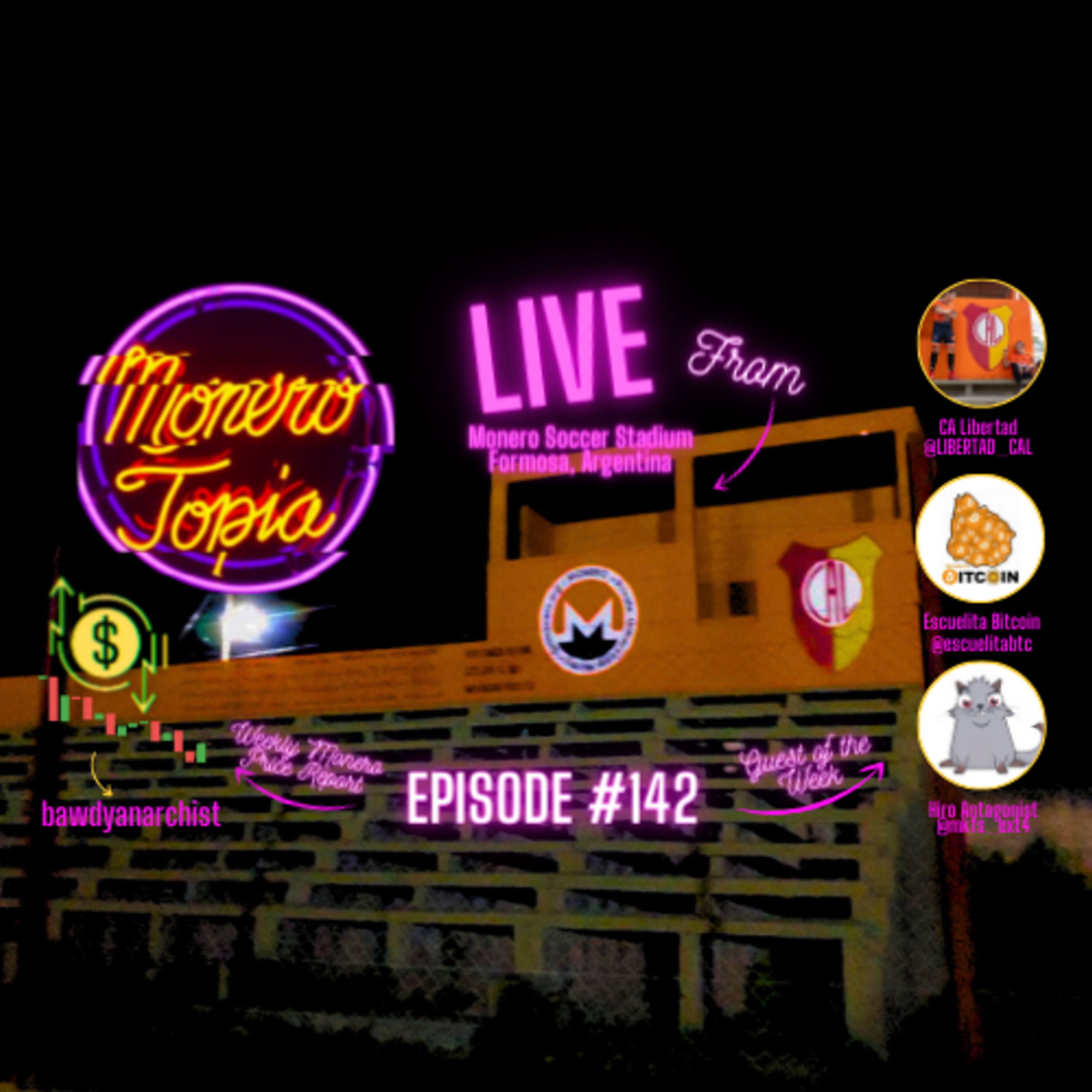 LIVE from Monero Soccer Stadium in Formosa, Argentina w/ LIBERTAD, Escuelitabtc & Mkfs | EPI #142