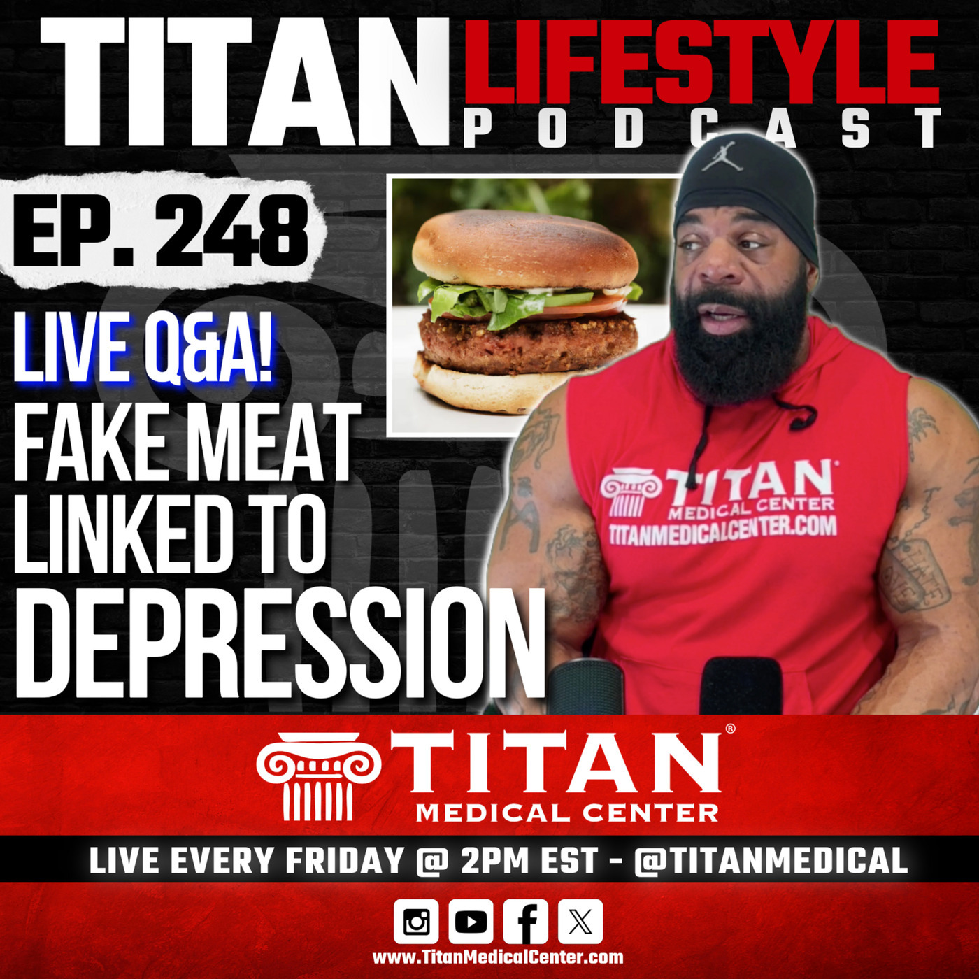 Titan Lifestyle 248 | Fake Meat Linked To Depression Risks in Vegetarians - Fitness Q&A! 