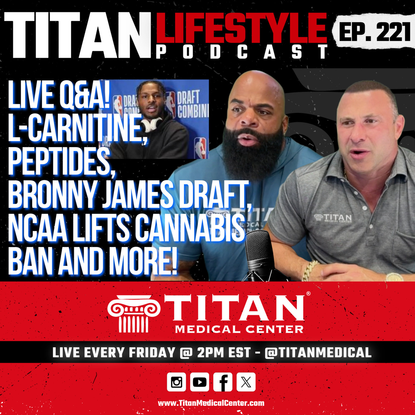 Titan Lifestyle 221 | Live Q&A! | Bronny James | NCAA Lifts Ban on Cannabis | NIL in FL High Schools