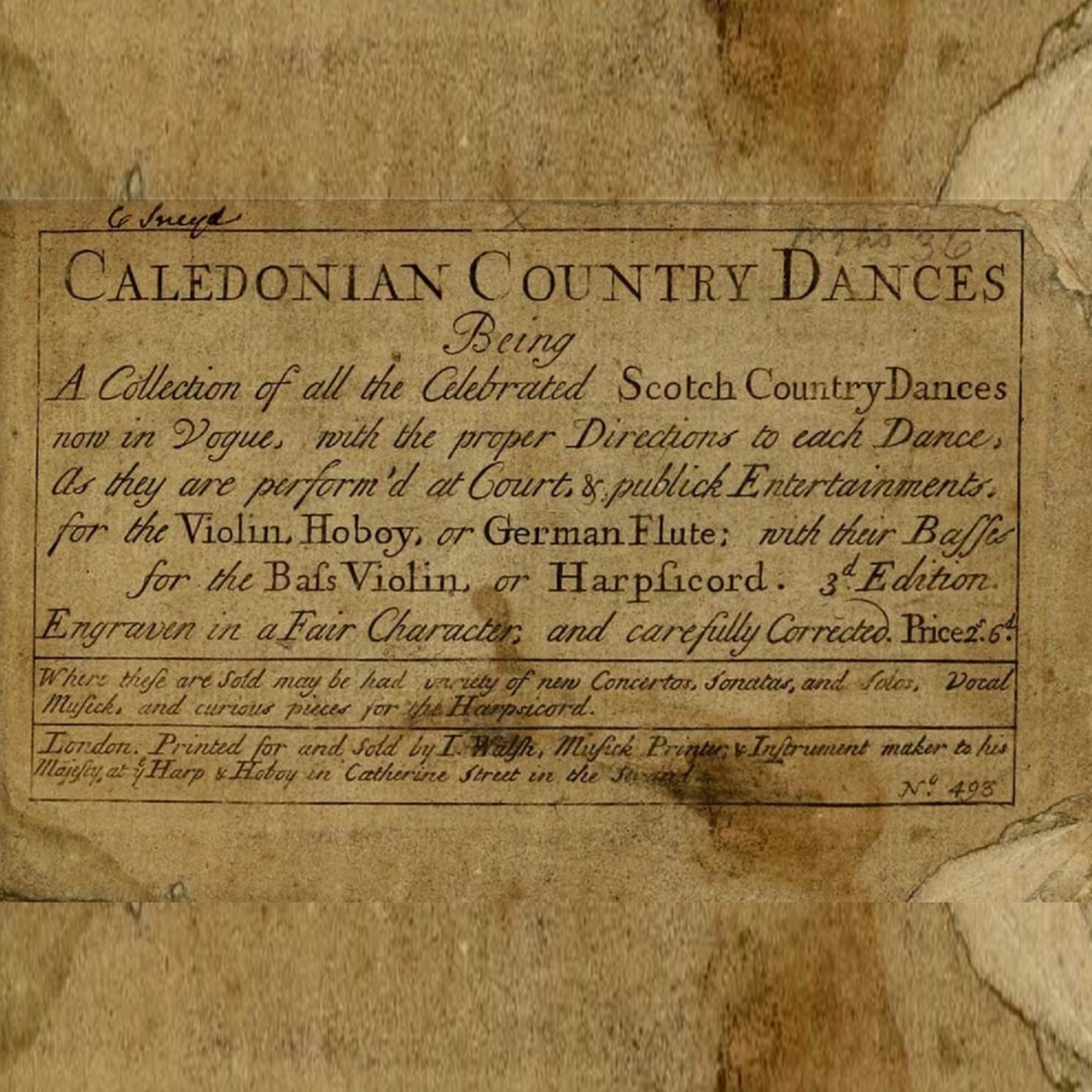 S4E30: John Walsh's 1750 Caledonia Country Dances With Hare in the Corn and other tunes